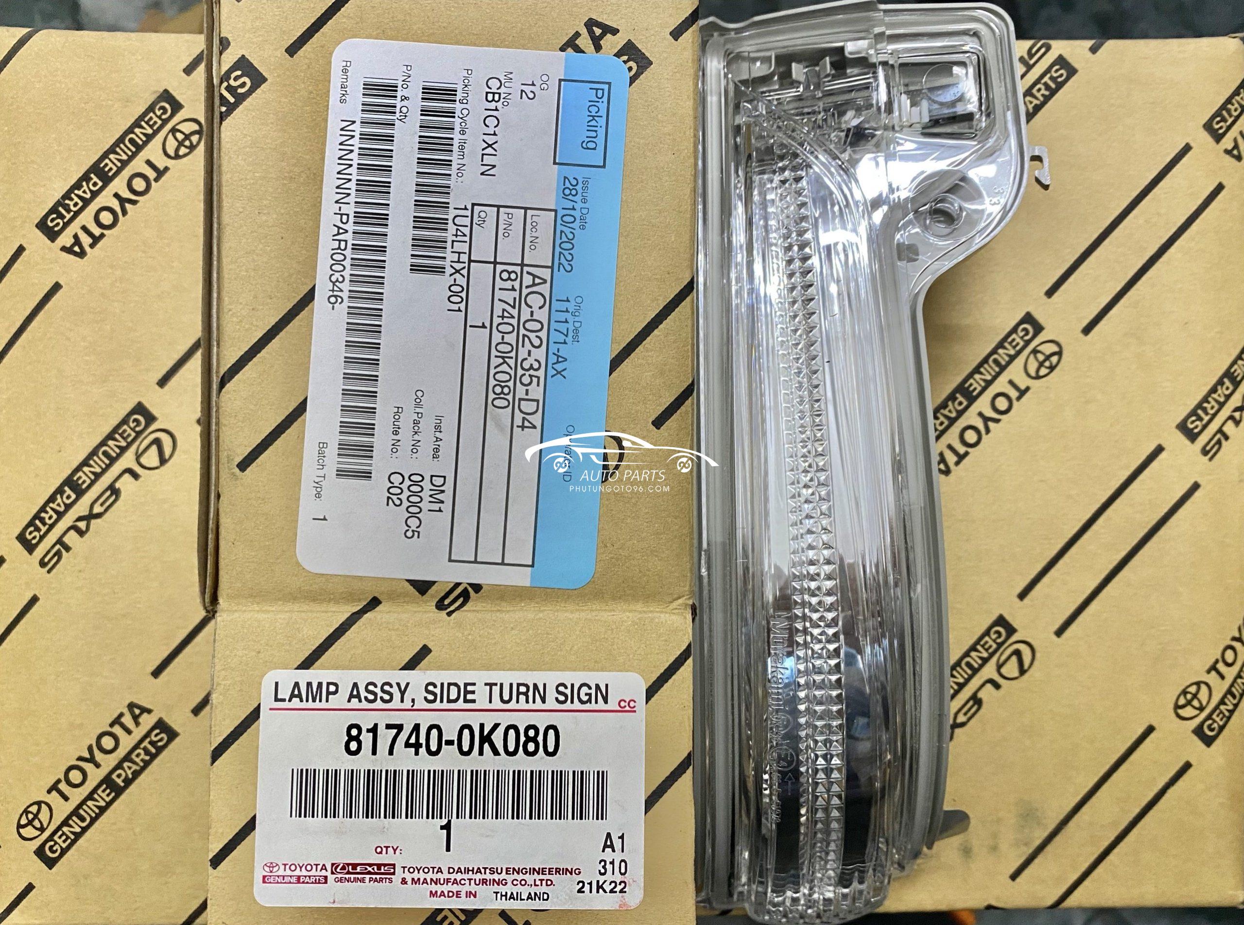 81740-0K080 Đèn xi nhan gương Innova - Fortuner - Hilux 2017 LH